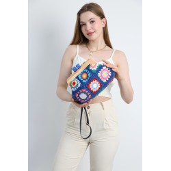 Crochet patchwork bag
