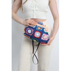 Crochet patchwork bag