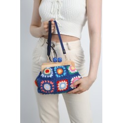 Crochet patchwork bag