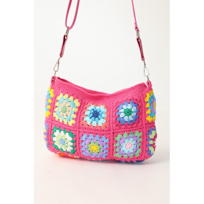 Granny Square Pink Shoulder Bag