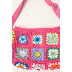 Granny Square Pink Shoulder Bag