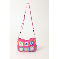 Granny Square Pink Shoulder Bag