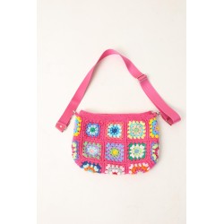 Granny Square Pink Shoulder Bag