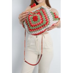 Artistic wooden kiss lock clutch