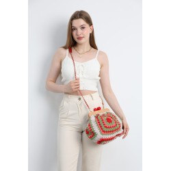 Artistic wooden kiss lock clutch