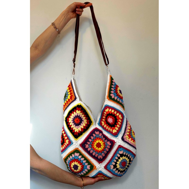 Vintage Style Granny Squares Bag