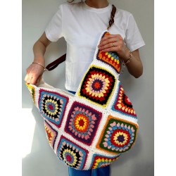 Vintage Style Granny Squares Bag
