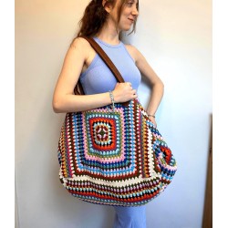 Concentric Granny Squares Tote Bag