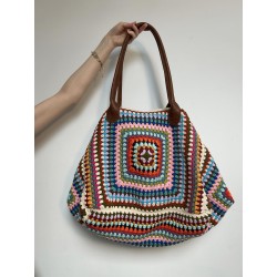 Concentric Granny Squares Tote Bag