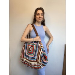 Concentric Granny Squares Tote Bag